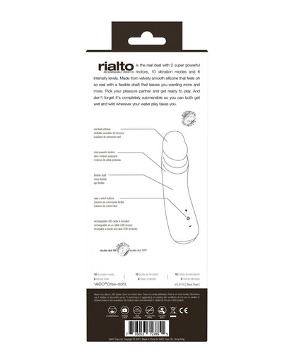 VeDO Rialto Rechargeable Vibe - Black Pearl