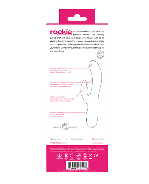 VeDO Rockie Rechargeable Dual Vibe - Foxy Pink