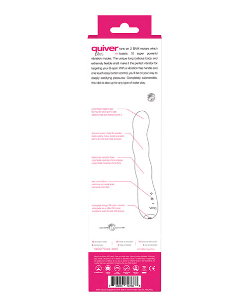 VeDO Quiver Plus Rechargeable Vibe - Foxy Pink