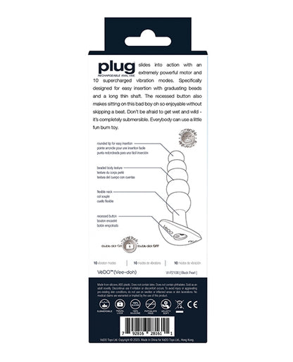 VeDO VeDO Plug Rechargeable Anal Plug - Black - Image 5