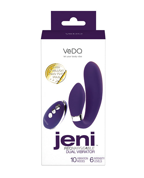 VeDO Jeni Dual Motor Vibe w/Remote - Purple