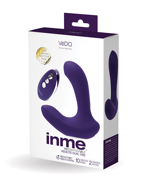 VeDO Inme Rechargeable Dual Vibe w/Remote Control - Purple
