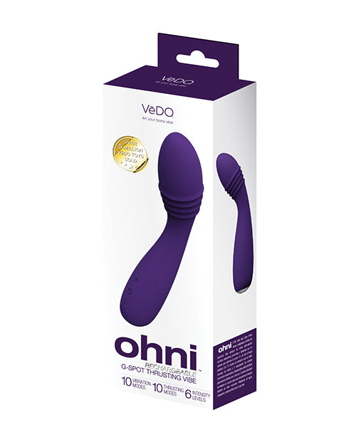 VeDO VeDO Ohni Rechargeable G-Spot Thrusting Vibe - Purple