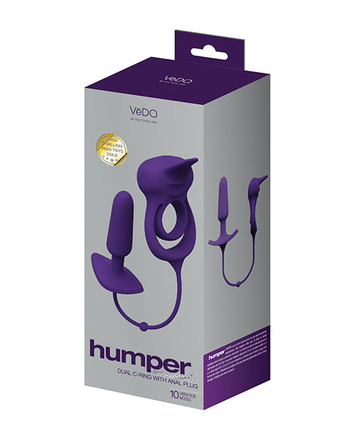 VeDO VeDO Humper Rechargeable Dual C-Ring w/Anal Plug - Purple