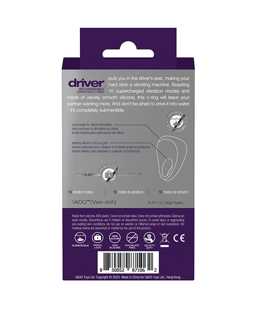 VeDO VeDO Driver Rechargeable C Ring - Purple - Image 5