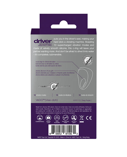 VeDO VeDO Driver Rechargeable C Ring - Purple - Image 5