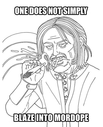 Wood Rocket The Lord of the Smoke Rings Coloring Book