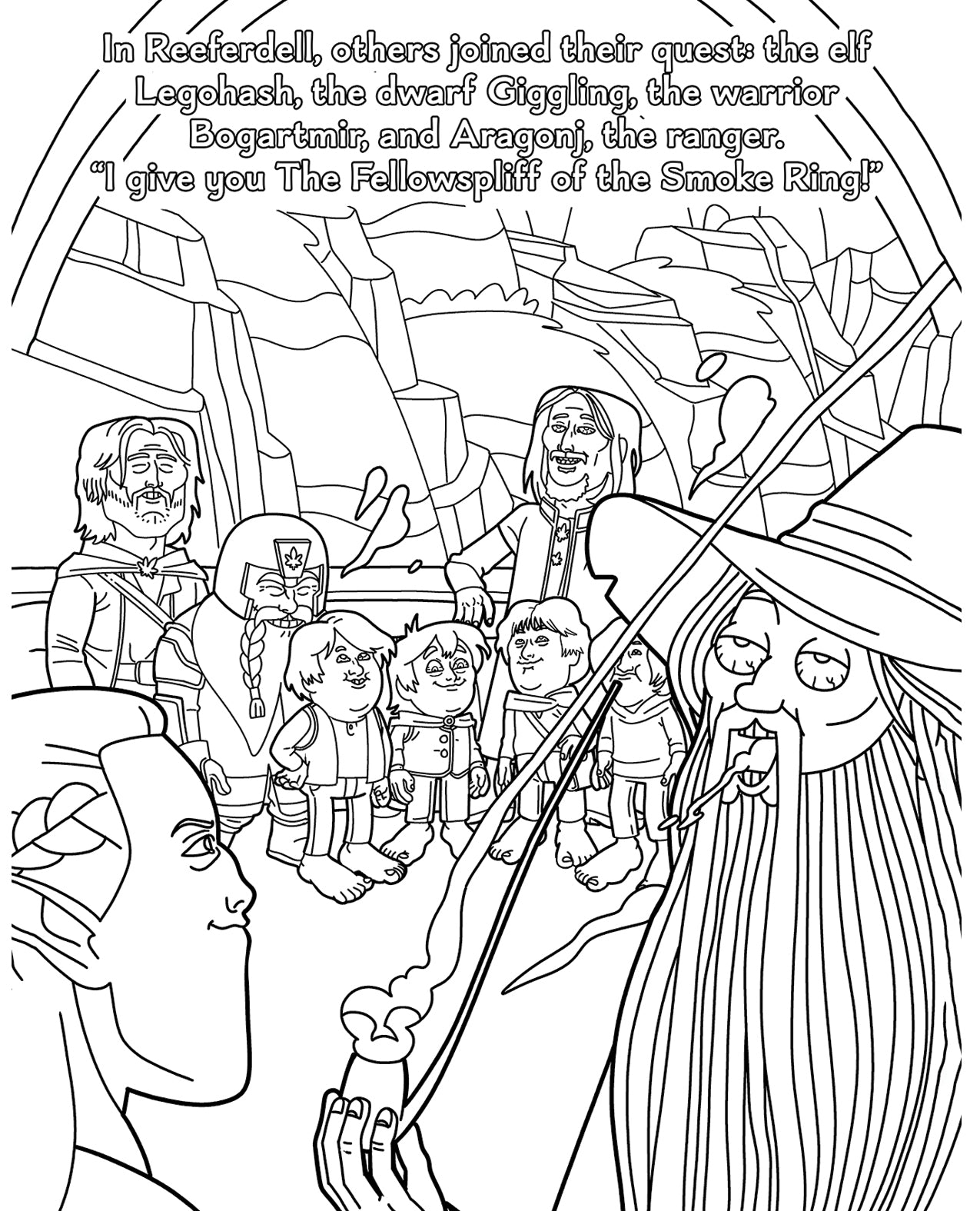 Wood Rocket The Lord of the Smoke Rings Coloring Book