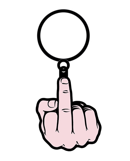 Wood Rocket Wood Rocket Middle Finger Keychain - Pink - Image 2