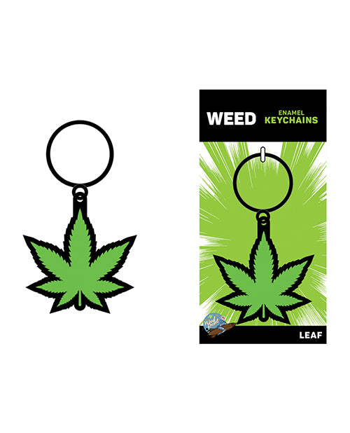 Wood Rocket Wood Rocket Weed Pot Leaf Keychain - Green