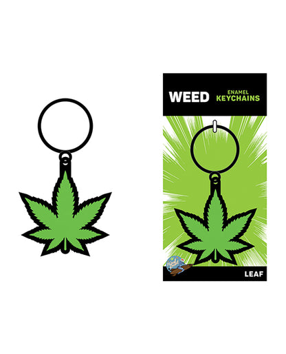 Wood Rocket Wood Rocket Weed Pot Leaf Keychain - Green