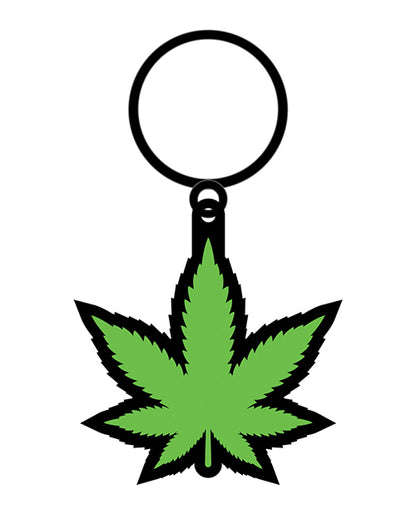 Wood Rocket Wood Rocket Weed Pot Leaf Keychain - Green - Image 2