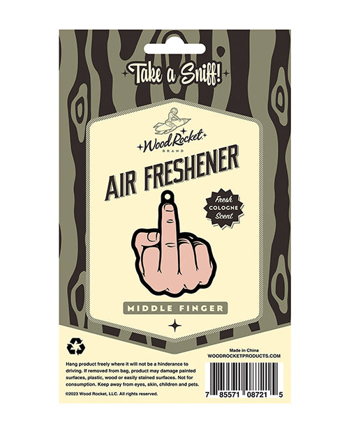 Wood Rocket Middle Finger Peach Air Freshener - Cologne