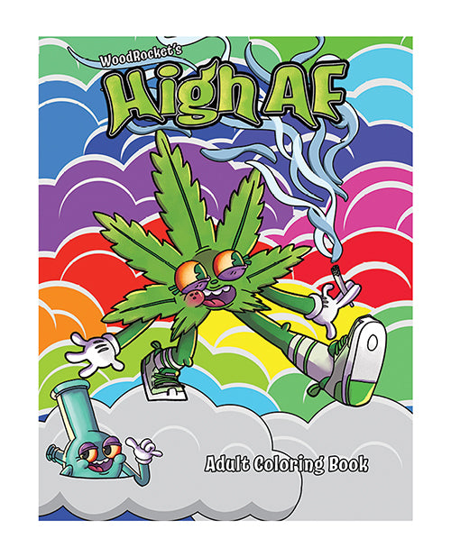 Wood Rocket High AF Adult Coloring Book