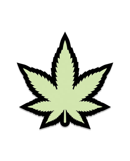 Wood Rocket Weed Pot Leaf Pin - Glow in the Dark