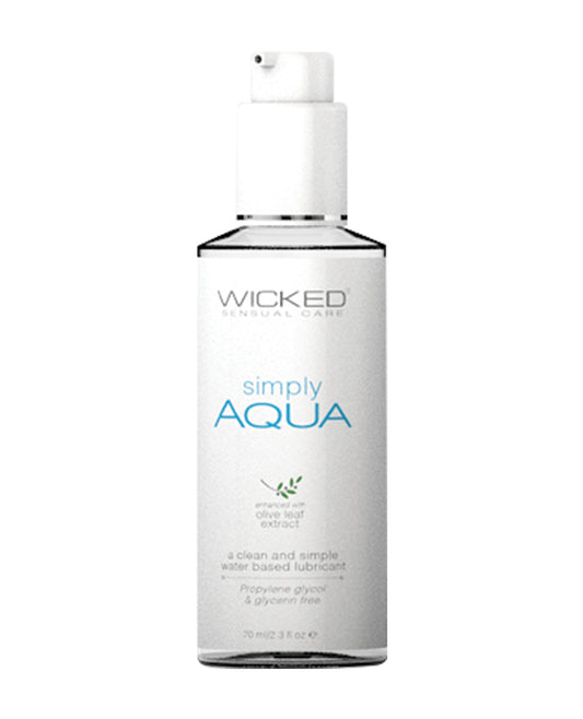 Wicked Sensual Care Simply Aqua Waterbased Lubricant - 2.3 oz