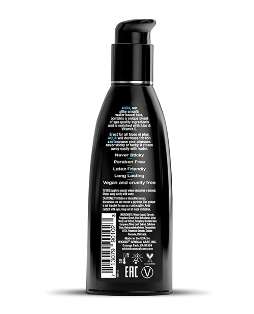 Wicked Sensual Care Wicked Sensual Care Aqua Waterbased Lubricant - 2 oz Fragrance Free - Image 2
