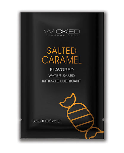 Wicked Sensual Care Aqua Waterbased Lubricant - .1 oz Salted Caramel
