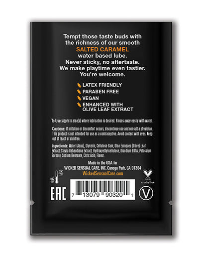 Wicked Sensual Care Aqua Waterbased Lubricant - .1 oz Salted Caramel