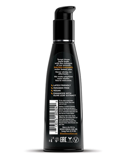 Wicked Sensual Care Aqua Waterbased Lubricant - 4 oz Salted Caramel