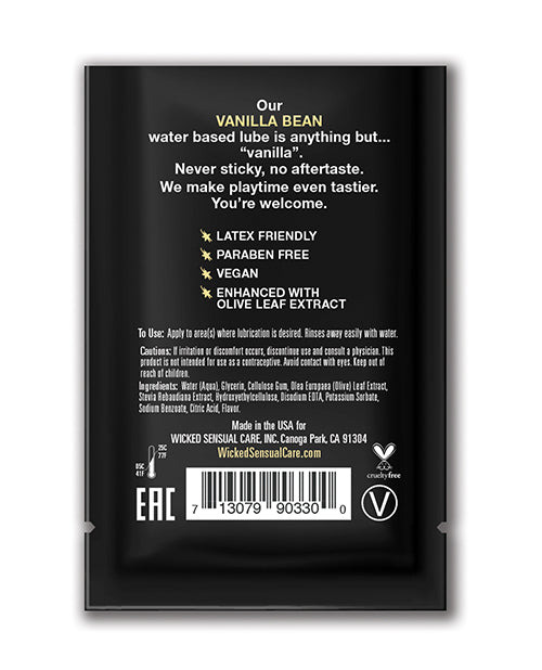 Wicked Sensual Care Waterbased Lubricant - .1 oz Vanilla Bean