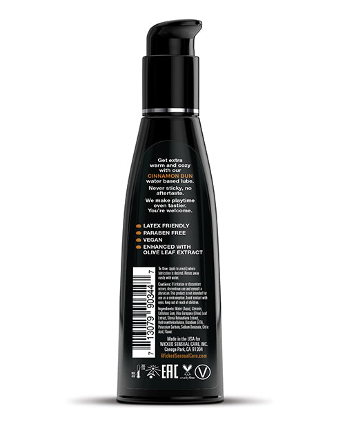 Wicked Sensual Care Wicked Sensual Care Aqua Waterbased Lubricant - 4 oz Cinnamon Bun - Image 2