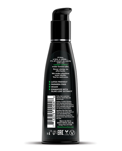 Wicked Sensual Care Wicked Sensual Care Aqua Waterbased Lubricant - 4 oz Candy Apple - Image 2