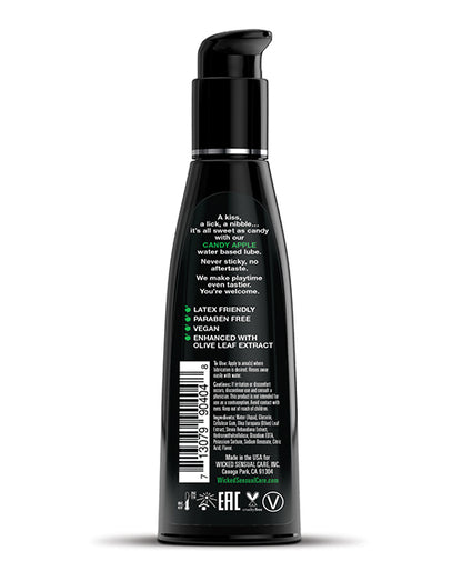 Wicked Sensual Care Wicked Sensual Care Aqua Waterbased Lubricant - 4 oz Candy Apple - Image 2