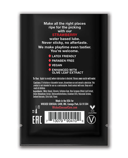 Wicked Sensual Care Waterbased Lubricant - .1 oz Strawberry