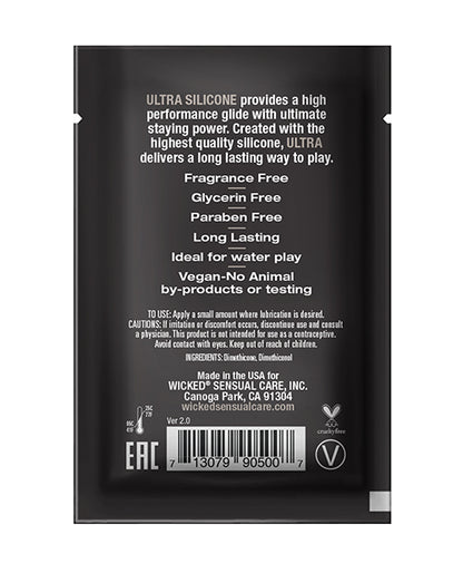Wicked Sensual Care Ultra Silicone Based Lubricant - .1 oz Fragrance Free