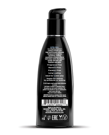 Wicked Sensual Care Ultra Chill Cooling Sensation Silicone Based Lubricant - 2 oz