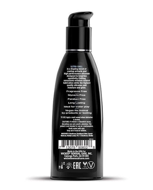 Wicked Sensual Care Ultra Chill Cooling Sensation Silicone Based Lubricant - 2 oz