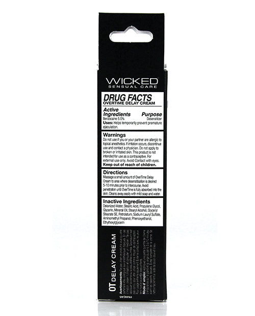 Wicked Sensual Care Overtime Delay Cream/Prolonger For Men - 1 oz