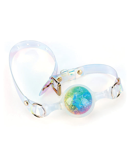 Luxe Prism Large Ball Gag - Rainbow