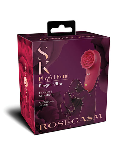 Secret Kisses Rosegasm Playful Petal Finger Vibe - Red