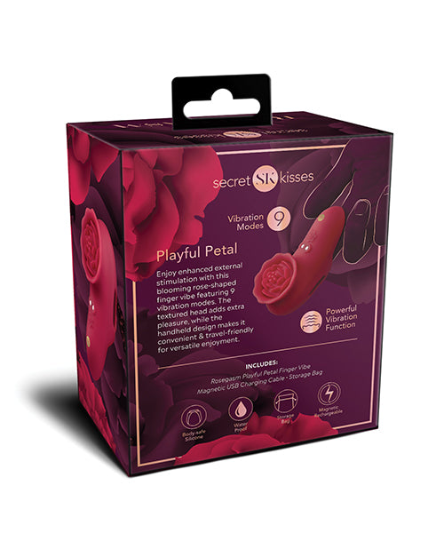Secret Kisses Rosegasm Playful Petal Finger Vibe - Red
