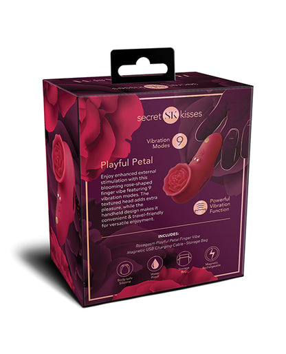 Secret Kisses Rosegasm Playful Petal Finger Vibe - Red