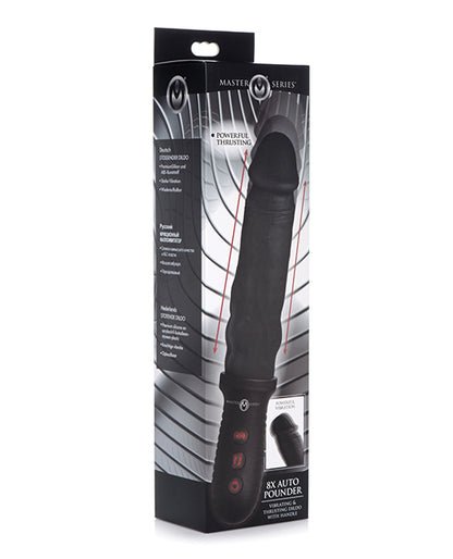 Master Series Master Series 8X Auto Pounder Vibrating & Thrusting Dildo w/Handle - Black - Image 5