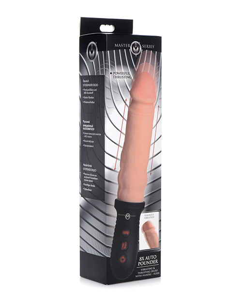 Master Series Master Series 8X Auto Pounder Vibrating & Thrusting Dildo w/Handle - Flesh - Image 6