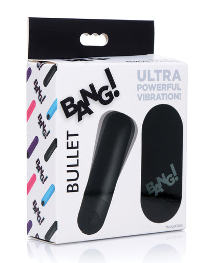 Bang! Bang! Vibrating Bullet w/Remote Control - Black - Image 4