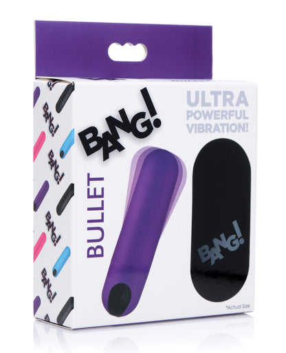 Bang! Vibrating Bullet w/Remote Control - Purple