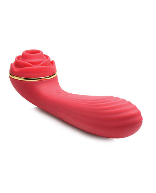 NO ETA Inmi Bloomgasm Passion Petals Rose 10X Suction & Vibrator - Red