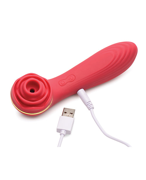 NO ETA Inmi Bloomgasm Passion Petals Rose 10X Suction & Vibrator - Red