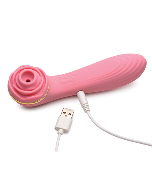 NO ETA Inmi Bloomgasm Passion Petals Rose 10X Suction & Vibrator - Pink