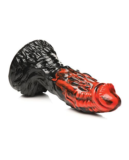 Creature Cocks Vulcan Silicone Dildo - Black/Red