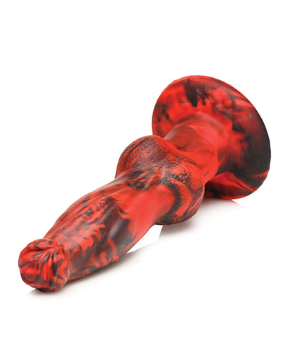 Creature Cocks Creature Cocks Hell-Wolf Thrusting & Vibrating Silicone Dildo - Black/Red - Image 4
