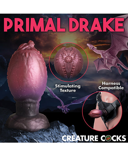 Creature Cocks Dragon Hatch Silicone Egg - Large Multi Color