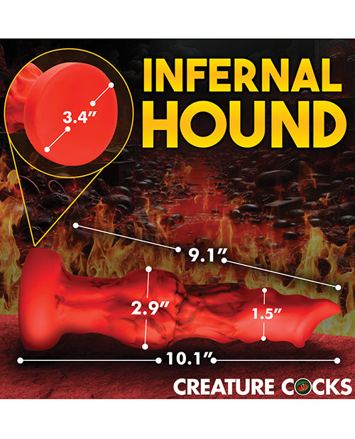 Creature Cocks Fire Hound Silicone Dildo - Large Red