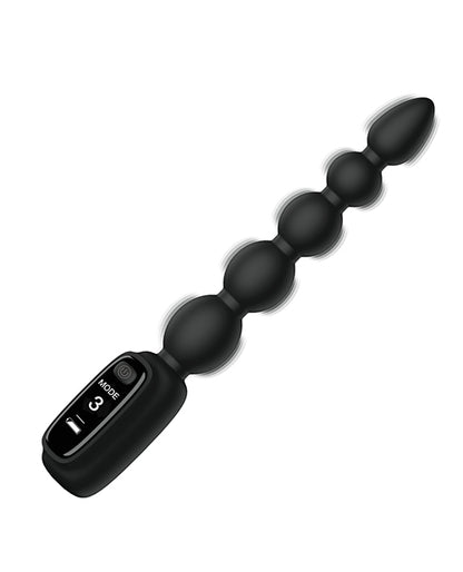 Bang! Digital Silicone Anal Beads - Black