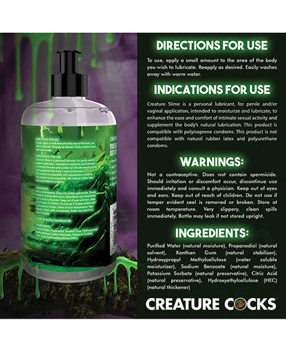 Creature Cocks Creature Cocks - Creature Slime Water-Based Lubricant 16 oz - Image 2